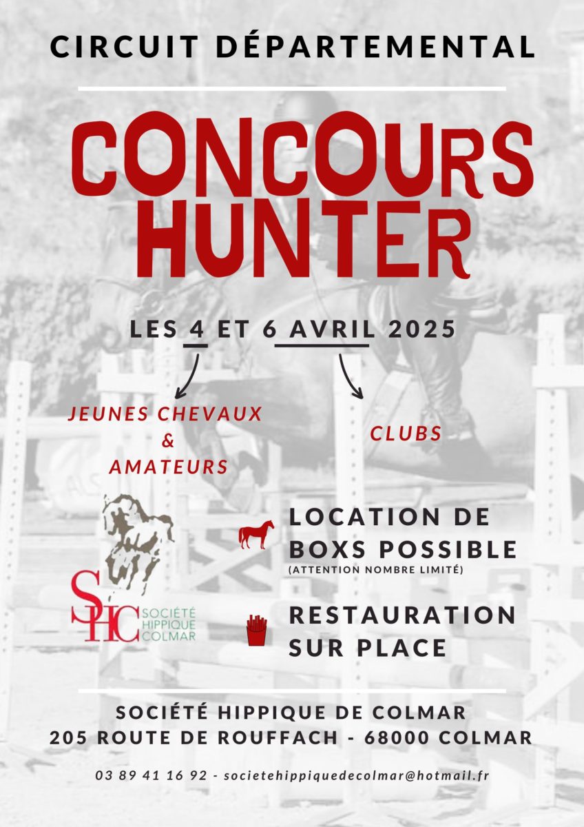 Concours Hunter en Avril !