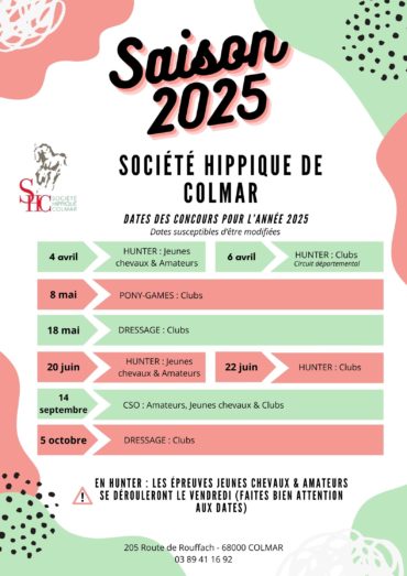 La saison 2025 à la SHC !